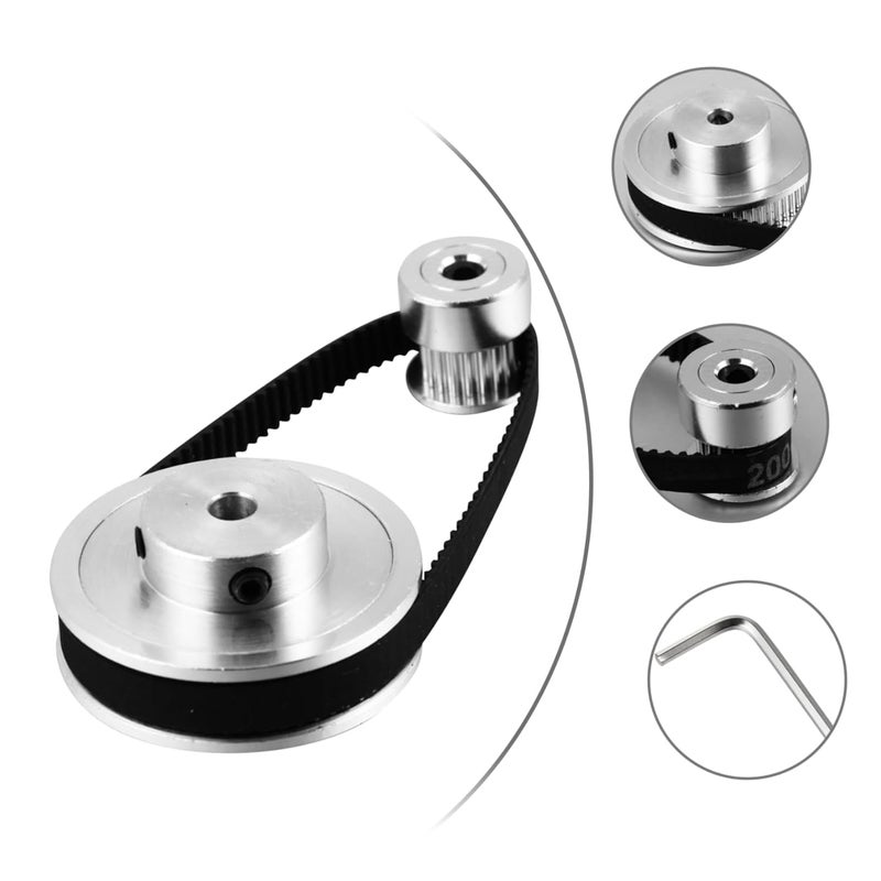 GT2 Timing Belt Pulley 20 Teeth 5mm Bore 3D Printer CNC Machine Reduction Gear Set - Image 4